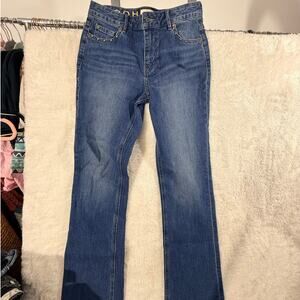 Kate Spade stud-trim straight leg jeans Size 27 Medium Wash New